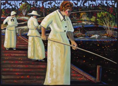 Women Fishing from the Dock II
45 x 60 oil on canvas
available please contact